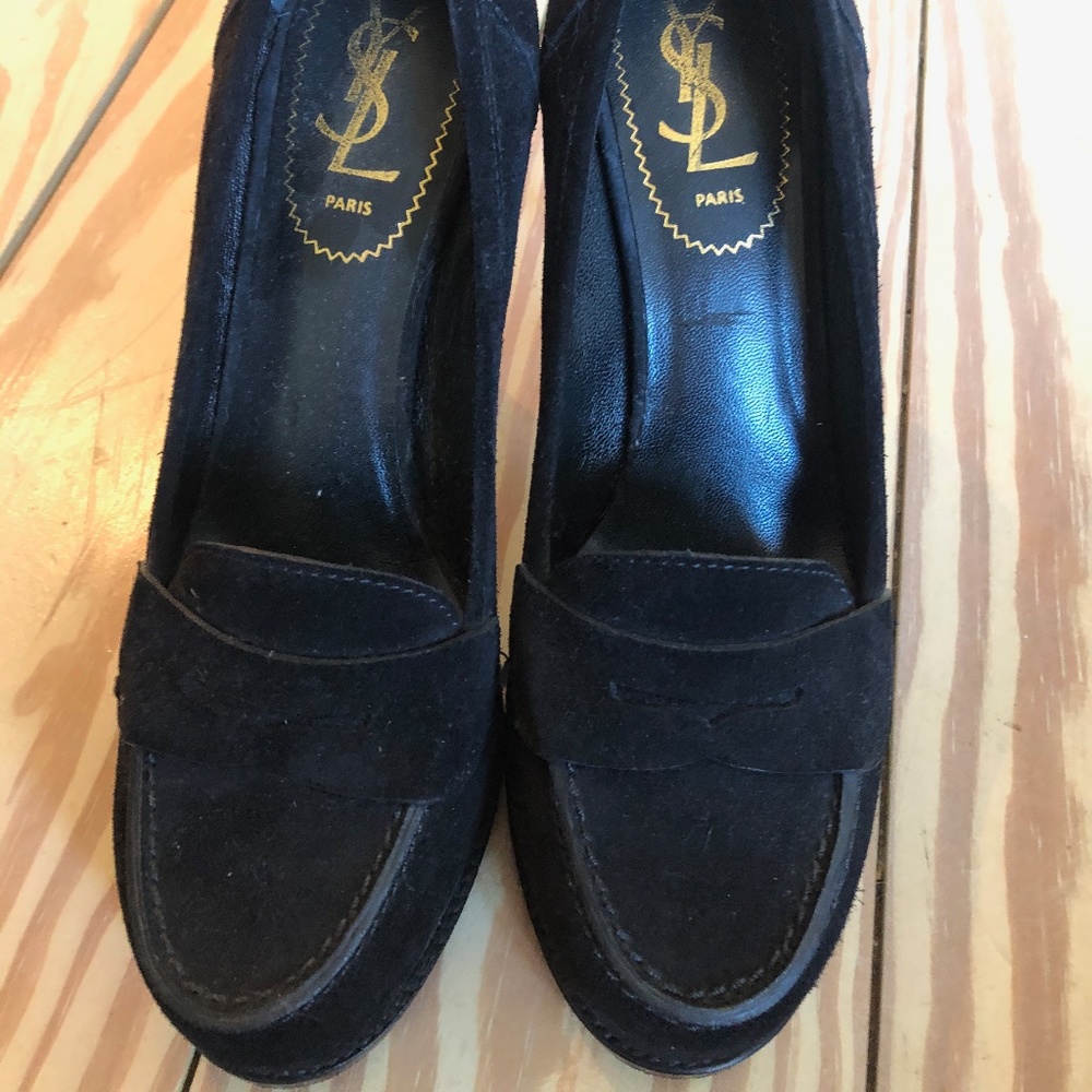 *YSL Paris* Suede Platform Pump